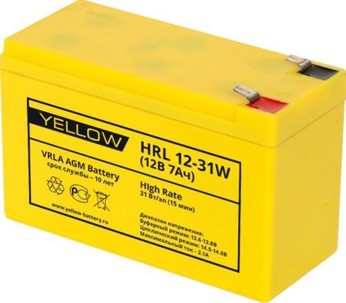 

Аккумулятор для ИБП Yellow HRL 12-31W