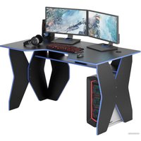 Геймерский стол MFMaster Форсаж-1 (черный/синий)