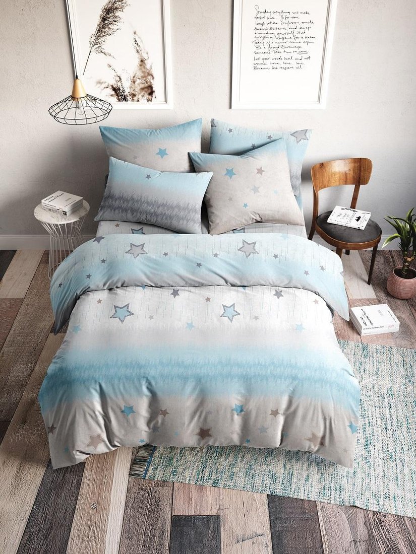 

Постельное белье Ночь Нежна Звездочки 9869-1 (1.5-спальный, 50x70, голубой)