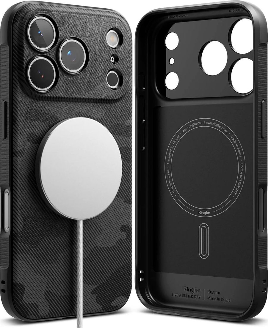 

Чехол для телефона Ringke Onyx Magnetic для iPhone 17 Pro Max Camo Black