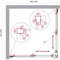 Душевой уголок BelBagno LUCE-A-2-100-C-Cr