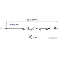 Новогодняя гирлянда Ikea Строла 505.030.94