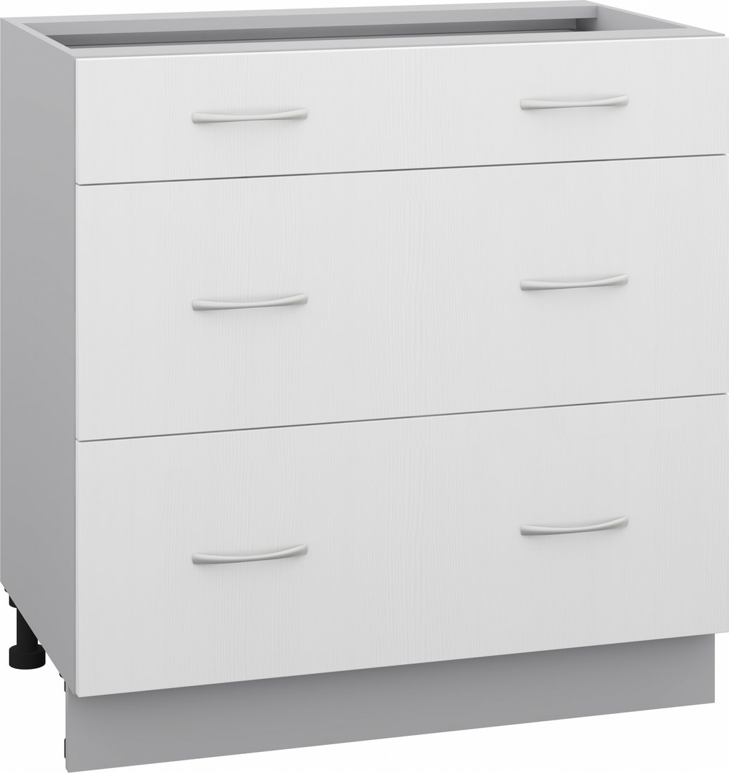 

Шкаф напольный Кортекс-мебель Корнелия Лира НШ80р3ш без столешницы (белый)