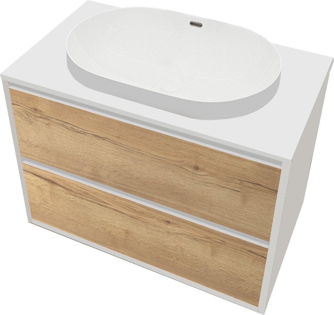 

ЗОВ Тумба с умывальником Парма 100 P100LWP0MHMC1A-LDSPW6002 (белый/галифакс)