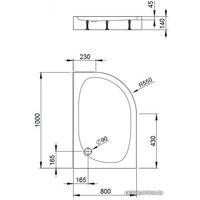 Душевой поддон Bravat Type-D2 P2810 100х80
