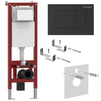 Инсталляция для унитаза Asten Readle Zentralmodul AR0501-0601B c черной матовой кнопкой