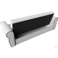 Диван Лига диванов Лига-019 118383 (экокожа, белый/черный/подушки черный)