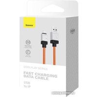Кабель Baseus CoolPlay Series Fast Charging Data Cable 2.4A USB Type-A - Lightning (1 м, оранжевый)