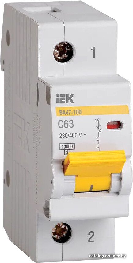 Выключатель автоматический IEK ВА 47-100 63А 1P 10кА С MVA40-1-063-C