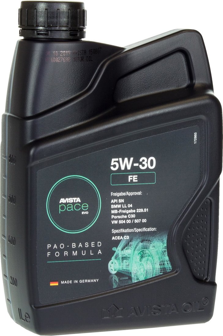 

Моторное масло Avista pace EVO FE 5W-30 1л