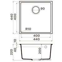 Кухонная мойка Omoikiri Bosen 44-U GR (leningrad grey)