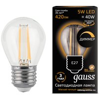 Светодиодная лампочка Gauss E27 5 Вт 2700K 105802105-D