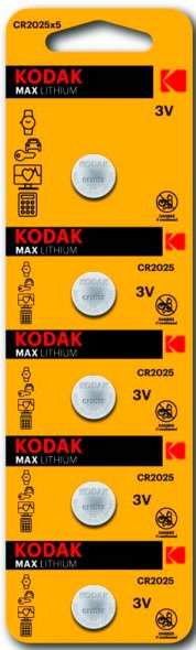 

Батарейка Kodak CR2025-5BL MAX Lithium 30411562-RU1
