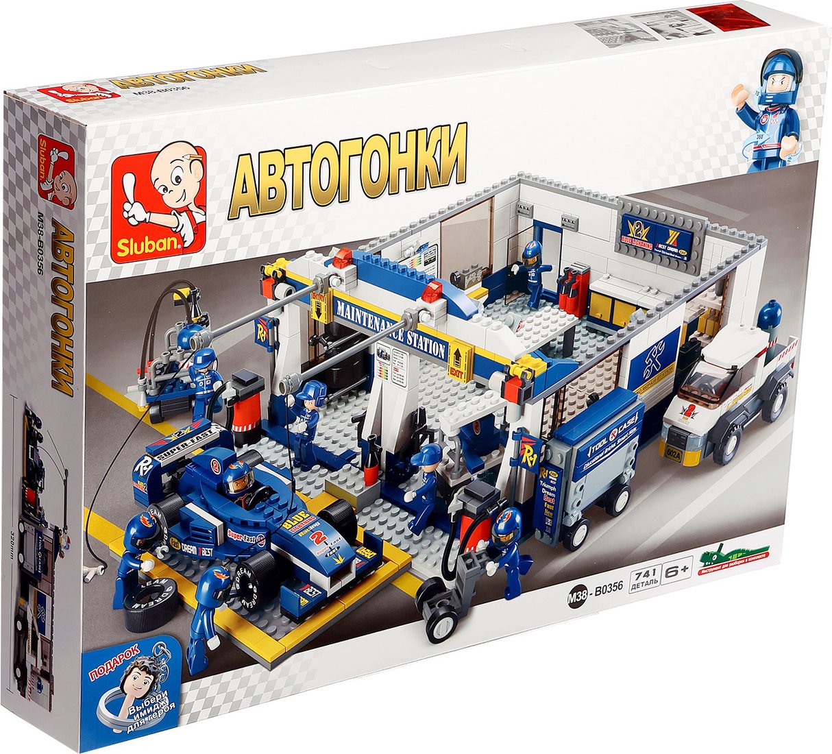 

Конструктор Sluban Формула 1 станция техобслуживания M38-B0356