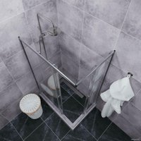 Душевой уголок Triton Вента Хром А1 100х80 без поддона (прозрачное стекло)