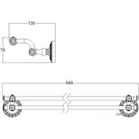 Держатель для полотенца ZorG AZR 13 BR