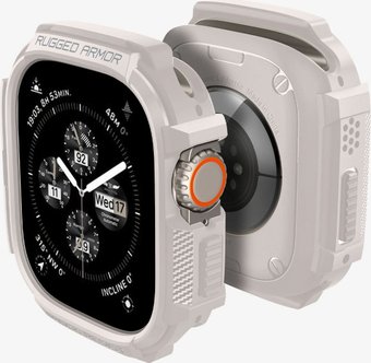Чехол Spigen Rugged Armor для Apple Watch Ultra 49 мм ACS07381 (бежевый)