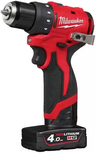 Дрель-шуруповерт Milwaukee M12 BLDDRC-402C 4933499688 (с 2-мя АКБ, кейс)