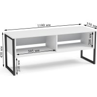 Тумба Mio Tesoro Luna Loft (белый/черный)