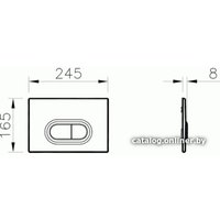 Панель смыва Vitra Loop O 740-0940 (нержавеющая сталь)