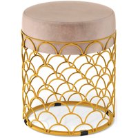 Пуфик Sheffilton SHT-B13 (латте/золотой)