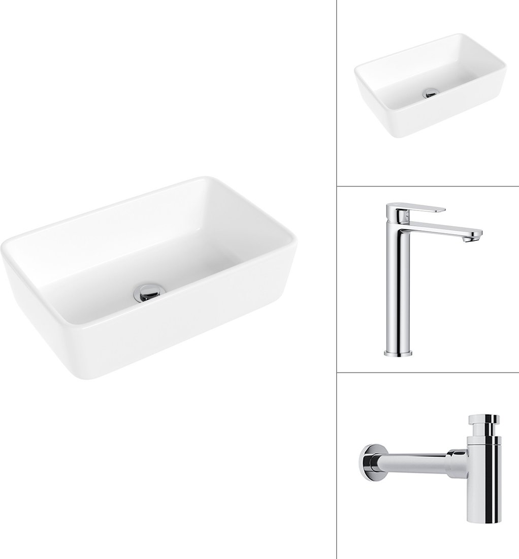 

Умывальник Lauter 21674A + Moon 21СK81691C с сифоном 21635CH (хром)