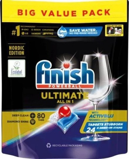 

Капсулы для посудомоечной машины Finish Powerball Ultimate All in 1 (80 шт)