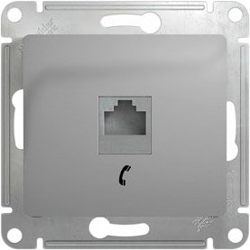 

Розетка телефонная Schneider Electric Glossa GSL000381T (алюминий)
