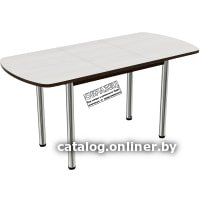 Кухонный стол ВВР ЛДСП раздвижной (ясень анкор светлый/подстолье прямое серый)