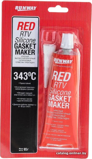 Runway Силиконовый герметик-прокладка 85г (красный) RW8500