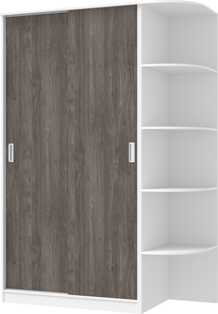 

Шкаф-купе Кортекс-мебель Лагуна ШК04-00 (белый/орех элия, правая консоль)