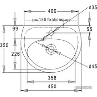 Умывальник Jacob Delafon Mideo E4338G-00