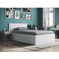 Кровать Mio Tesoro Абрау с ящиками 160x200 (белый текстурный)