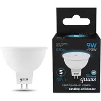 Светодиодная лампочка Gauss MR16 9W 830lm 6500K GU5.3 LED 101505309