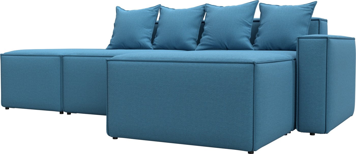 

Угловой диван Лига диванов Лига-063 угол правый 129786 (рогожка Амур 10 голубой)