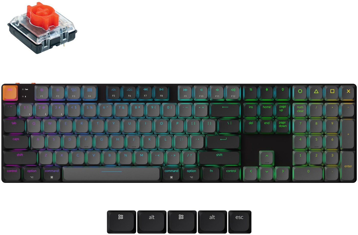 

Клавиатура Keychron K5 V2 K5X-H1 (Gateron Low Profile Red 2.0)