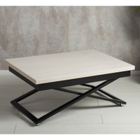 Стол-трансформер Levmar Apollo D36/S53 (дуб анкор светлый/черные опоры)