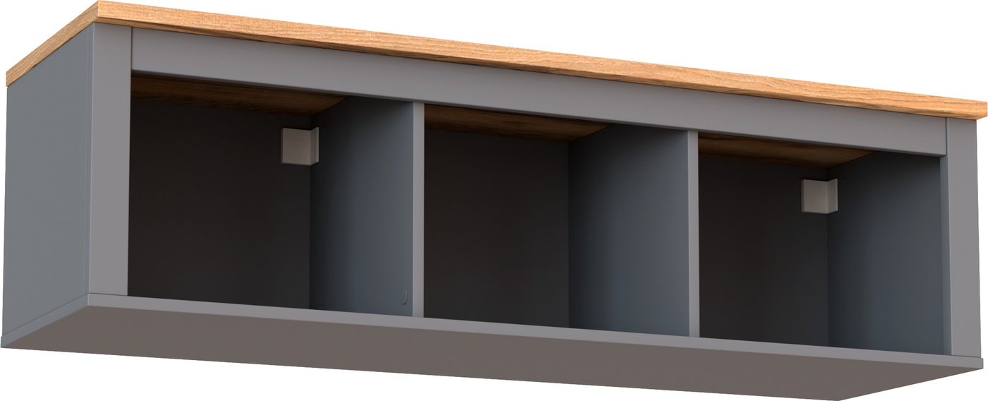 

Полка Mio Tesoro Сага навесная 3 секции (серый/ясень)