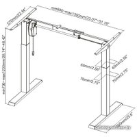 Стол для работы стоя ErgoSmart Electric Desk Compact (альпийский белый/черный)