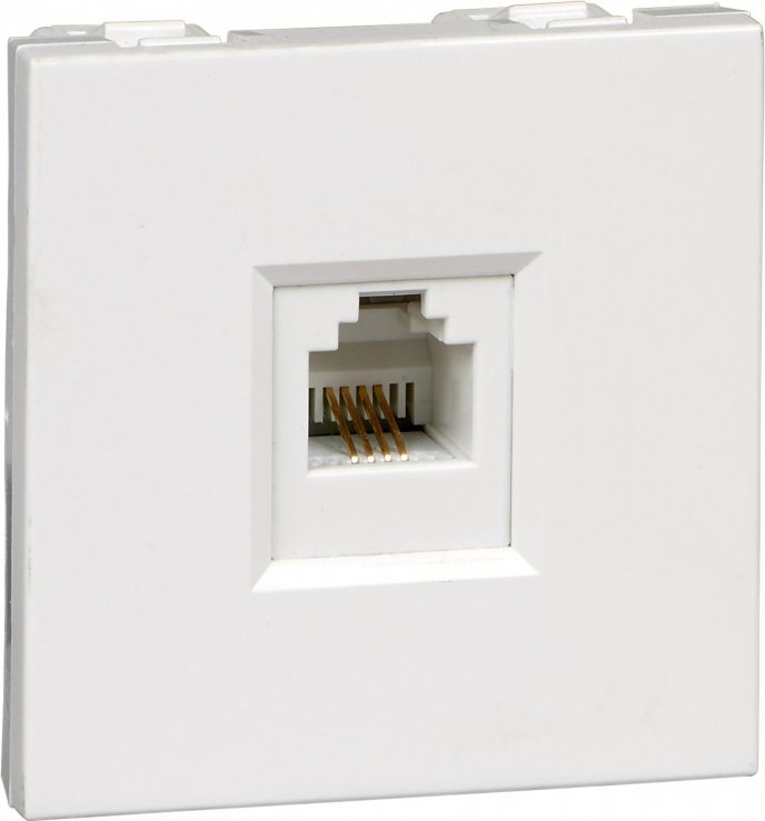 

Розетка телефонная Systeme Electric W45 RIN-144T-B (белый)