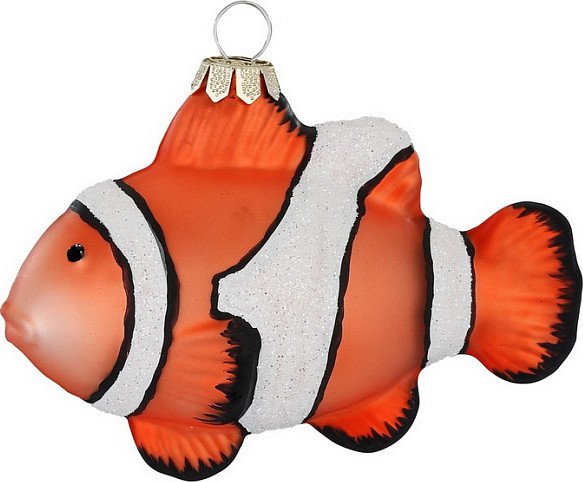 

Елочная игрушка Inge's Christmas Figural Glass Ornaments Рыба-клоун 64938H120