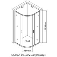 Душевой уголок Aquanet SE-800Q 80x80 (узорчатое стекло)
