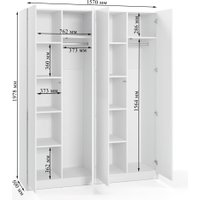 Шкаф распашной Soma Lord Lite 160x200 (белый)
