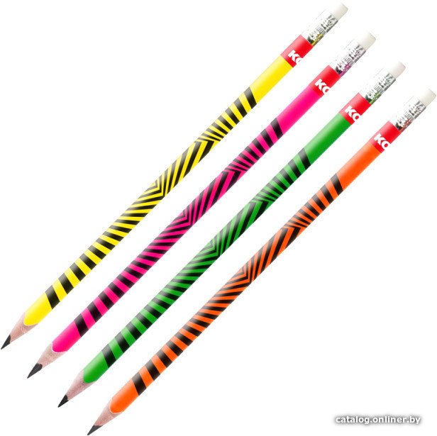 Простой карандаш Kores Grafitos Neon 92306 (ассорти)