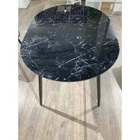 Кухонный стол Элементика Стенли 1000 (черный мрамор/черный кварц/черный)