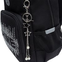 Школьный рюкзак Grizzly RG-464-3f (черный/серебряный)
