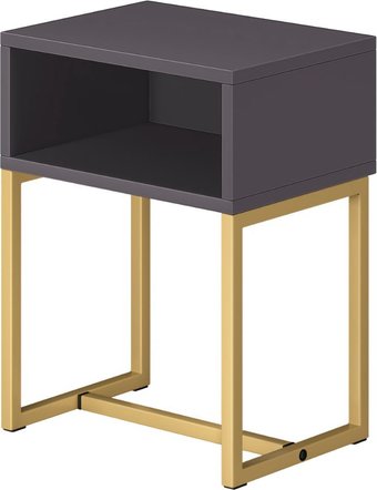 Тумба MONOFIX Юнта С металлическими опорами (графит/золото)