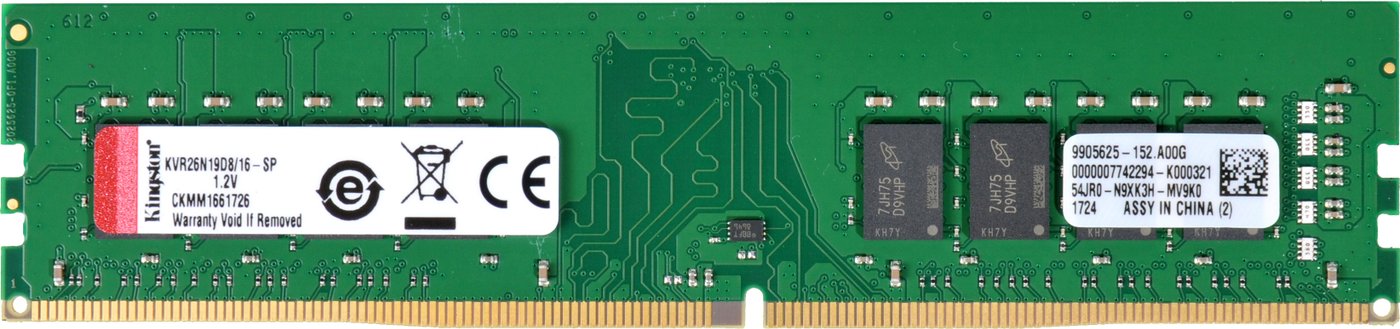 

Оперативная память Kingston ValueRAM 16GB DDR4 PC4-21300 KVR26N19D8/16