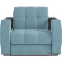 Кресло-кровать Мебель-АРС Барон №3 (велюр, голубой Luna 089)