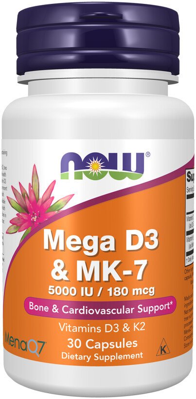 Витамин Now Foods MEGA D3 & MK-7 (60 капсул)